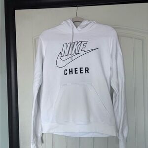 Nike White Hoodie with Cheer Print